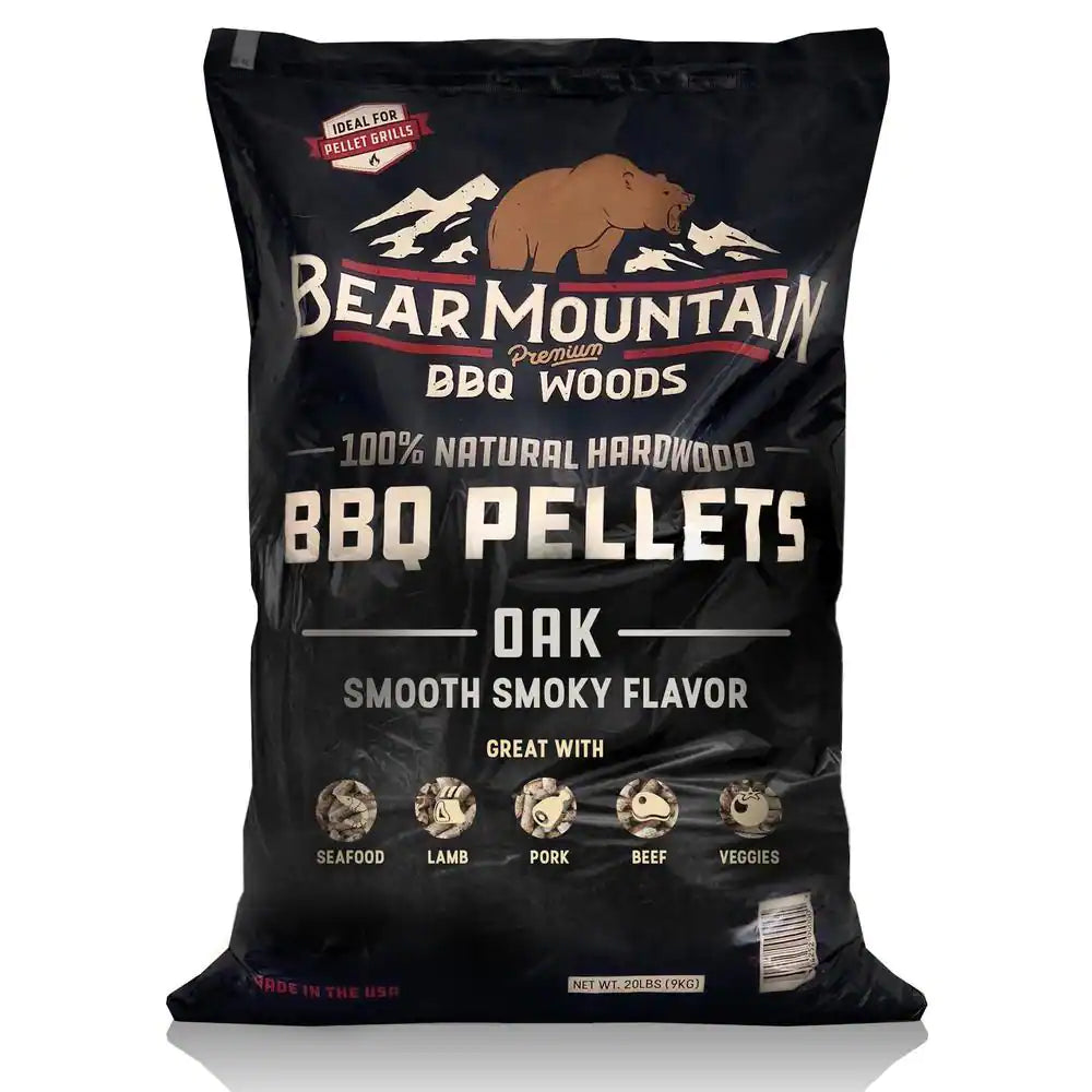 20 Lbs. Premium All-Natural Hardwood Oak BBQ Smoker Pellets