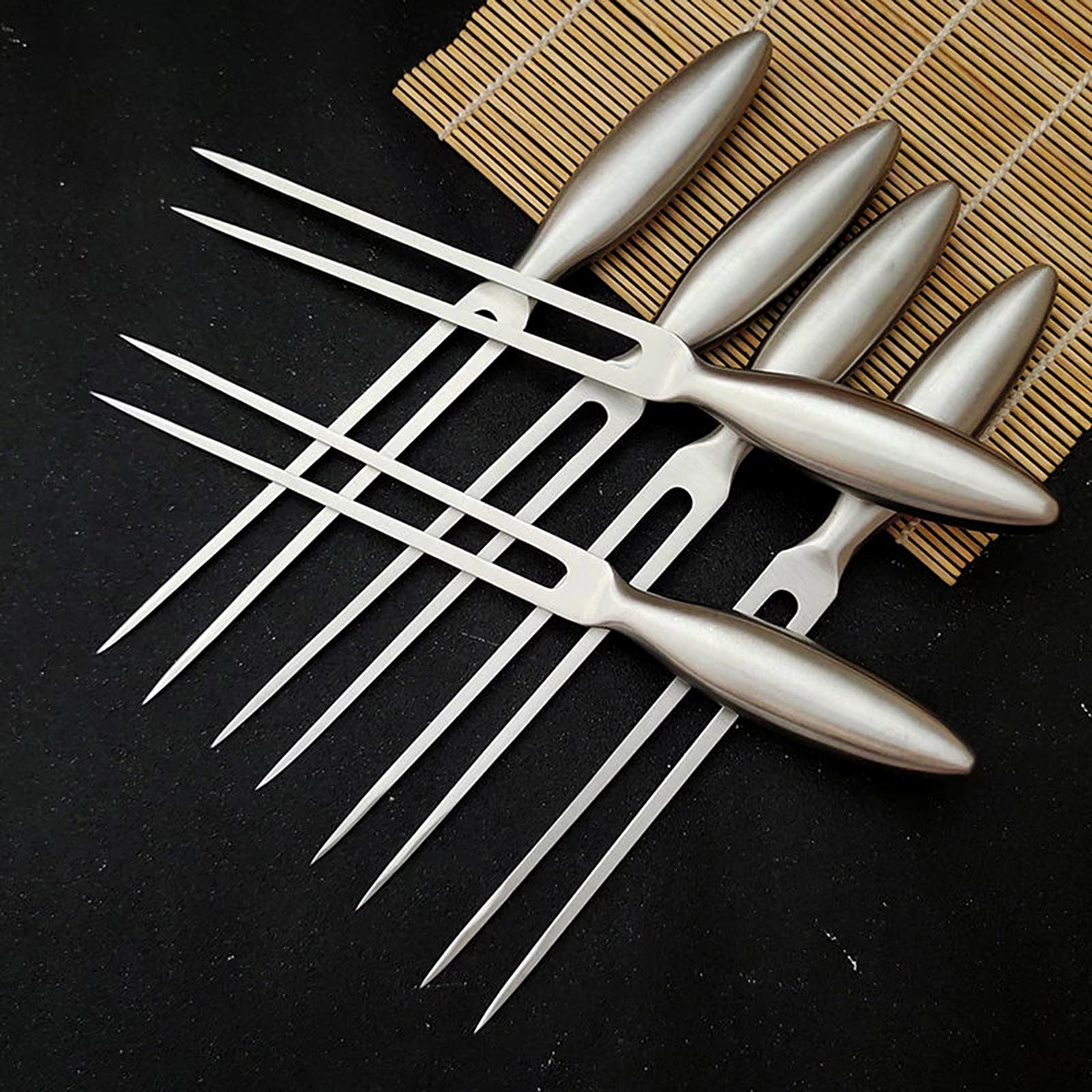 29Cm BBQ Fork Tableware Set 304 Stainless Steel Carving Meet Fork Kitchen Dining for Barbecue