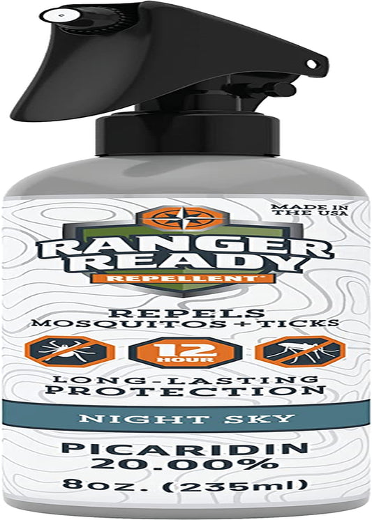 Ranger Ready Picaridin Insect Repellent & Tick Spray, Night Sky Scent Deet-Free Bug Spray (8 Oz., Pack of 1)