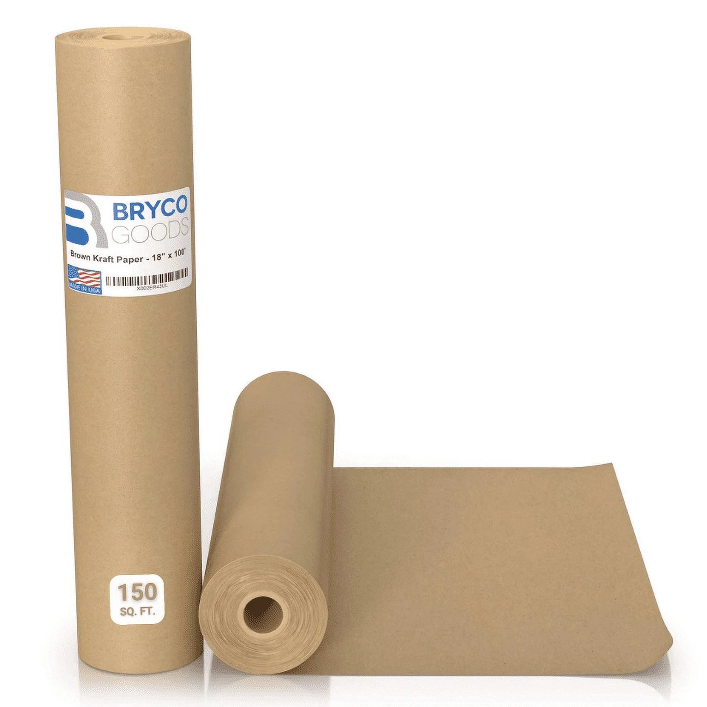 18√¢¬Ä¬Ù X 100√¢¬Ä¬Ô Kraft Paper Roll, Brown