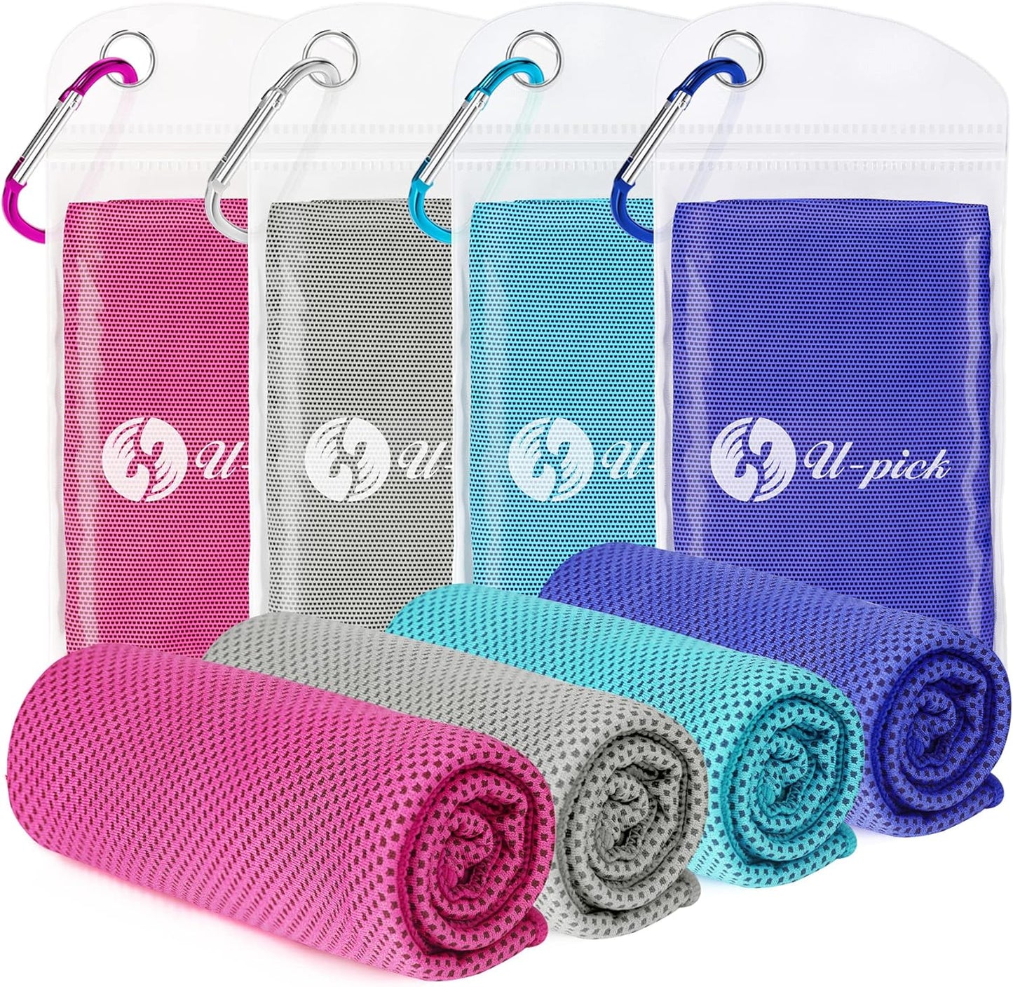 Cooling Towels for Hot Weather, Soft Instant Cold Breathable Towel, Chilly Rags for Neck, Sweat Towels for Gym, Yoga, Golf, Tennis, Workout, Travel & More Activities