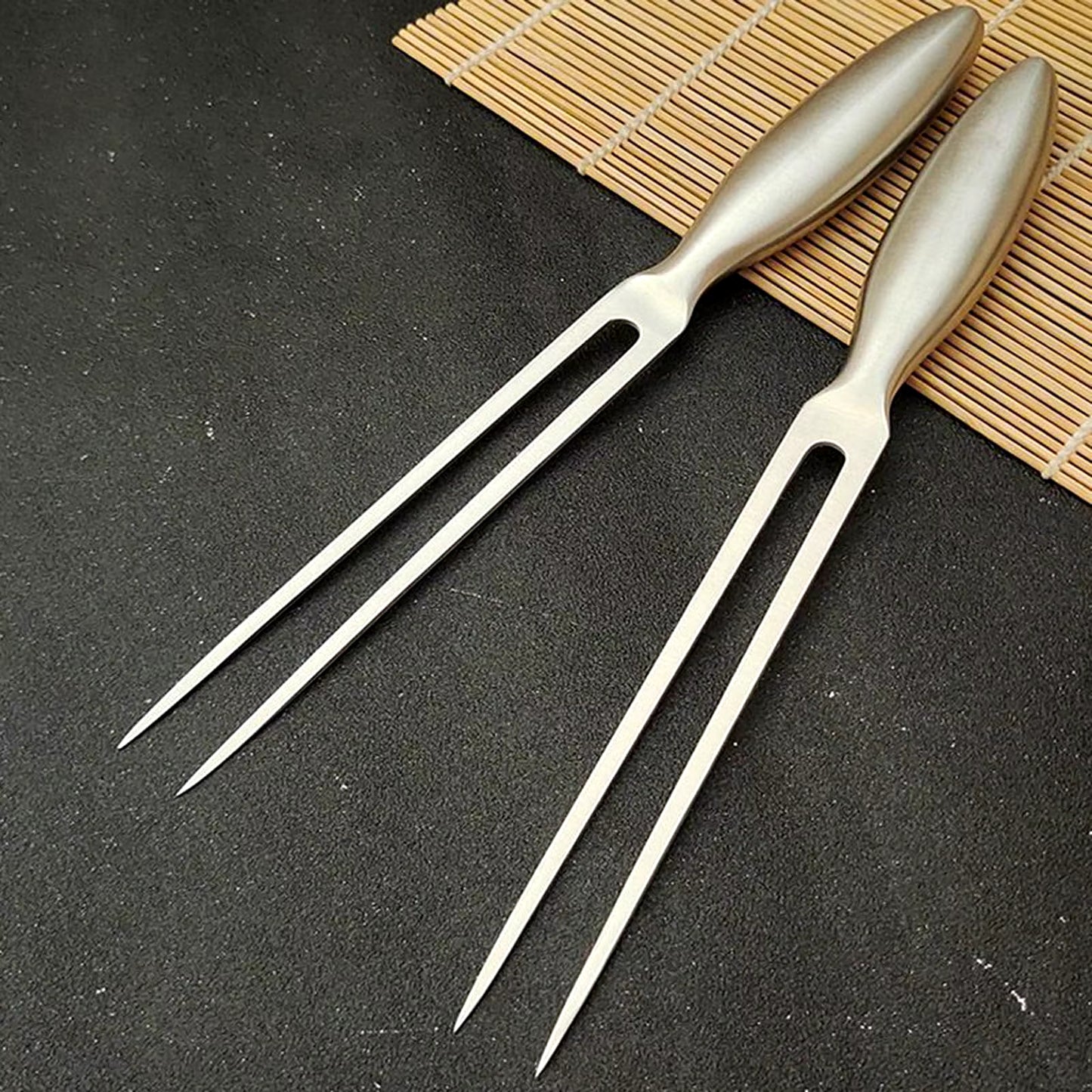 29Cm BBQ Fork Tableware Set 304 Stainless Steel Carving Meet Fork Kitchen Dining for Barbecue