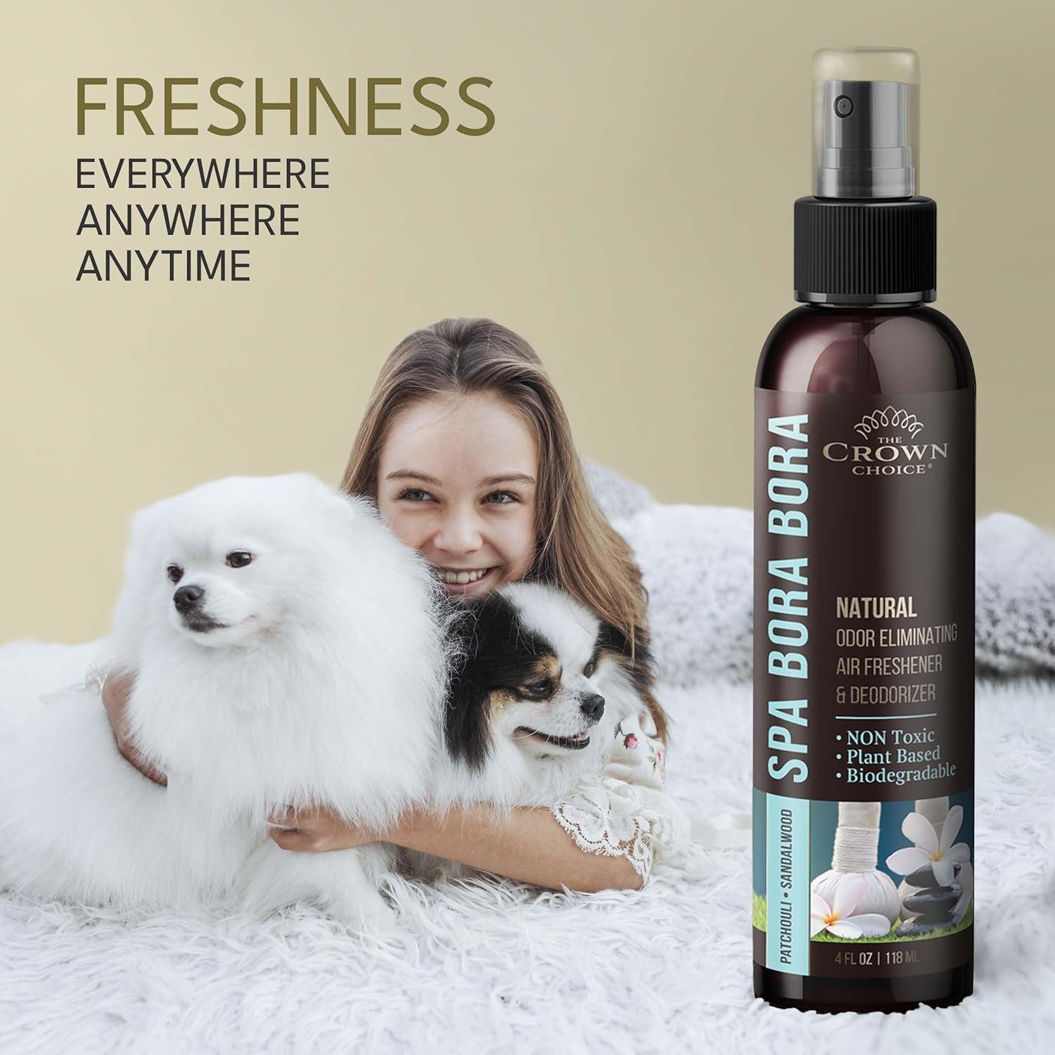 Father'S Day Gift - Long Lasting Natural Air Freshener Spray-Patchouli Sandalwood Non-Toxic Deodorizer & Odor Eliminator for Dad'S Home,Laundry,Toilet,Lounge,Cabinet,Fabric;Safe for Kids & Pets-1Pk4Oz