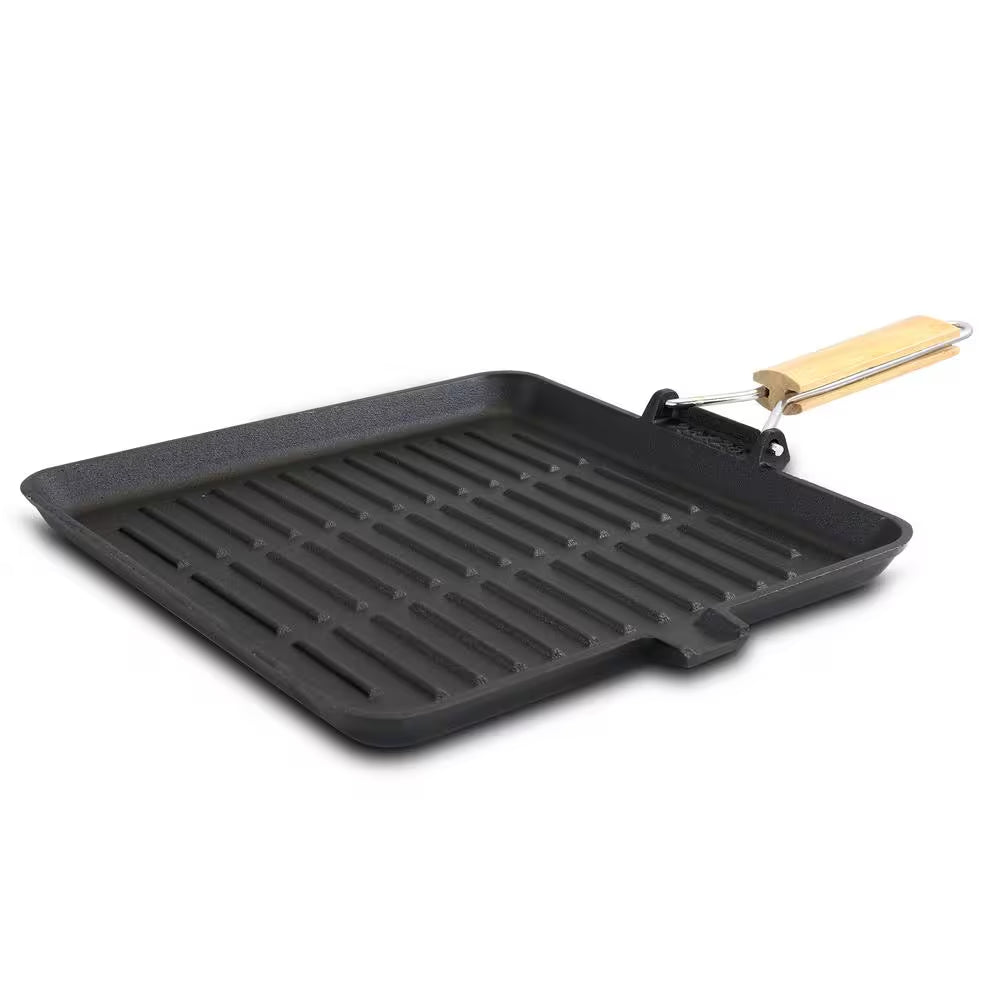 Addlestone 14 In. Cast Iron Grill Pan in Black